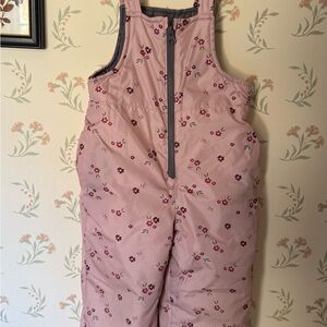 3T Toddler Floral Pink Snow Pants